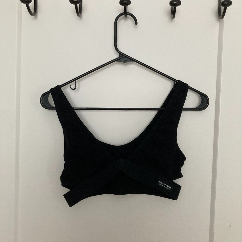 Richer Poorer Bralette w/ Triangle Side Slits & Back in Black, size M (retired)